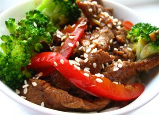 Vita cu ardei si broccoli