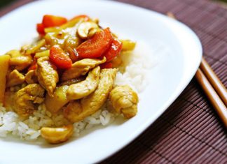 Pui cu curry si caju 咖喱鸡