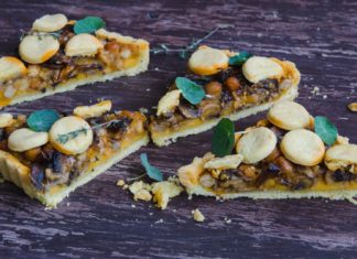 Tarta cu naut si ciuperci