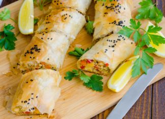 Strudel cu couscous si naut