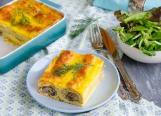 Clatite cu ciuperci la cuptor