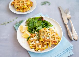 Vafe cu dovlecel si porumb