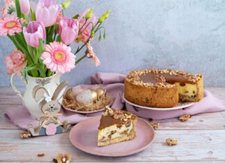 Pasca cu nuci si caramel