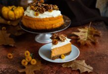 Cheesecake cu dovleac si nuci Cheesecake cu dovleac si nuci