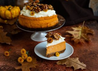 Cheesecake cu dovleac si nuci Cheesecake cu dovleac si nuci