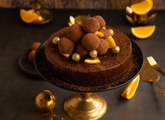 Tort cu trufe si portocale