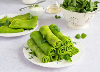 Clatite cu spanac si branza Clatite cu spanac si branza